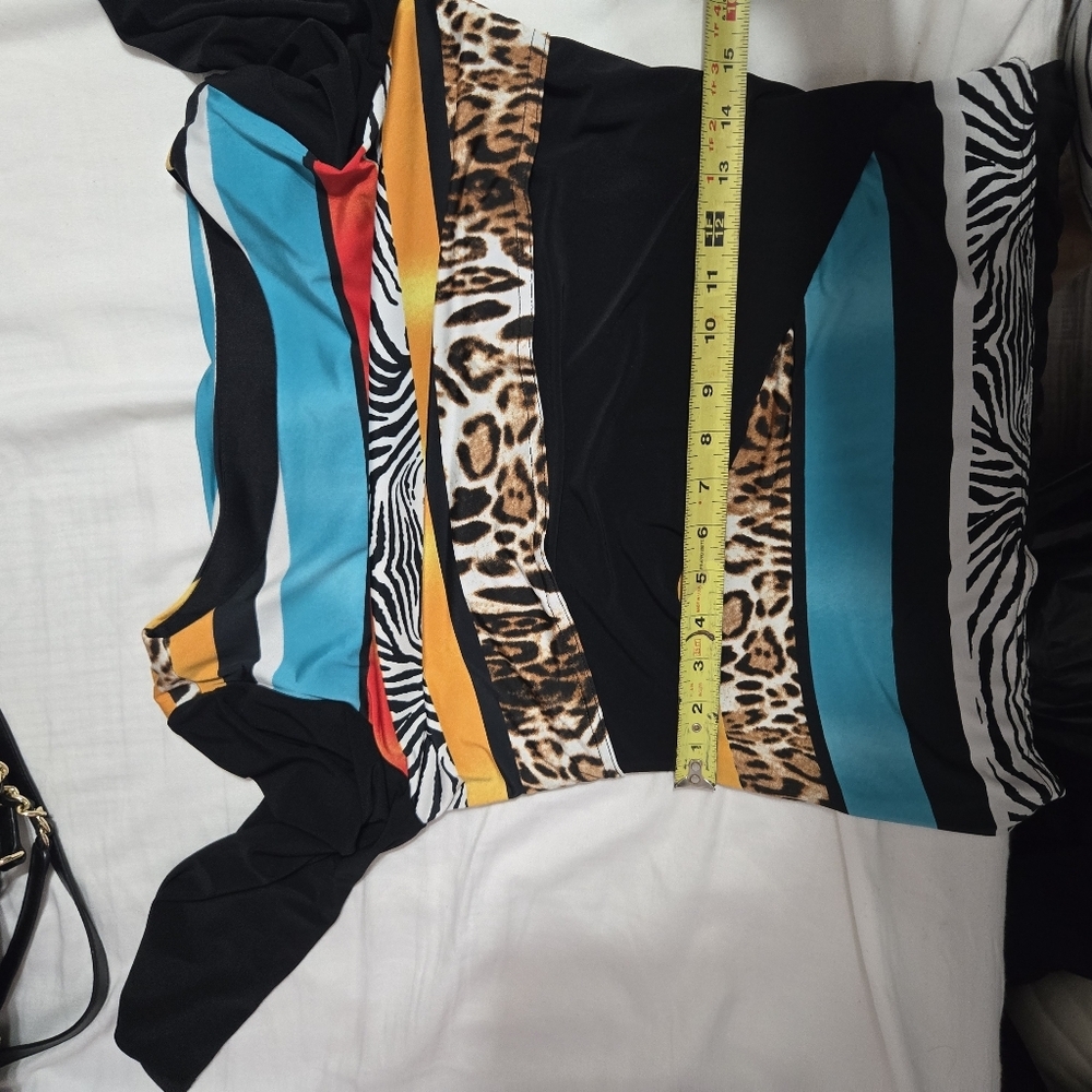 Joseph Ribkoff Colorful Patterned Mini Dress - Picture 9 of 10